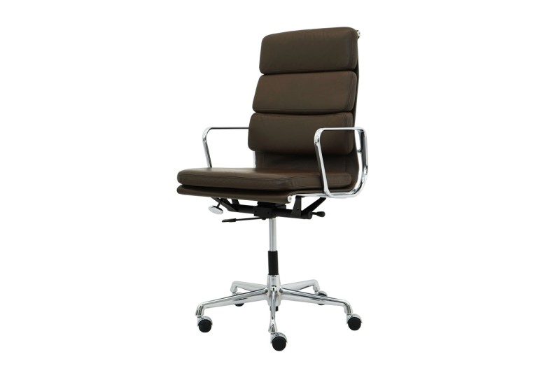 Vitra EA 219 Leder / Braun *mit arret. Wippfunktion*