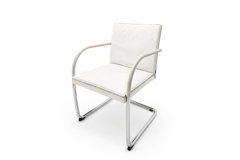 Walter Knoll George Freischwinger Leder / Weiß