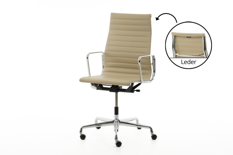 Vitra EA 119 Leder / Dunkelbeige
