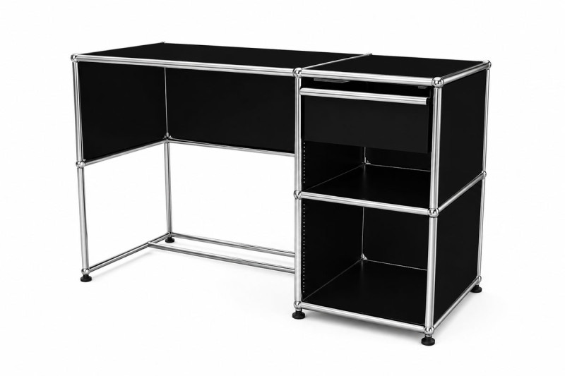 USM Haller, poste de travail, noir graphite RAL 9011