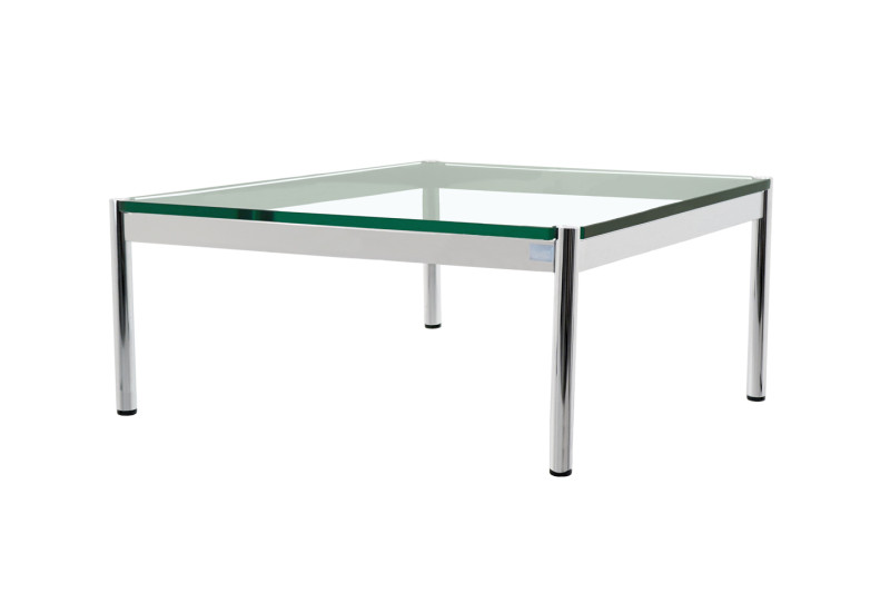 USM Haller Table de Réunion Verre / Blanc 100 x 100 cm