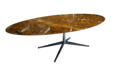 Mesa de conferencias Knoll Florence Mármol / Marrón / Blanco 243 x 136 cm
