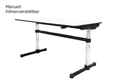 In hoogte verstelbaar bureau USM Kitos M Resin / Wit 200 x 100 cm