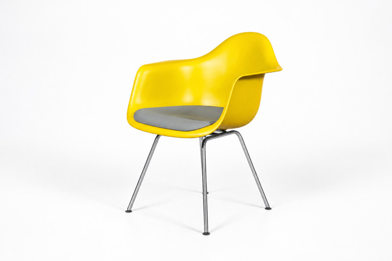 Vitra DAX Chair Kunststoff / Gelb / Grau