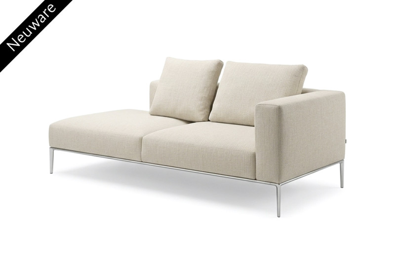 Walter Knoll Jaan Living Recamiere (links) Stoff / Cremeweiß