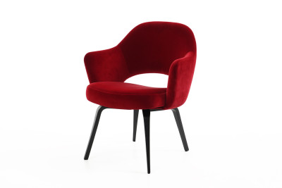 Knoll International Saarinen Conference Chair Samt / Rot