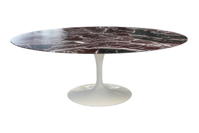 Knoll International Saarinen Tulip Marmor Konferenztisch 198 x 121 cm
