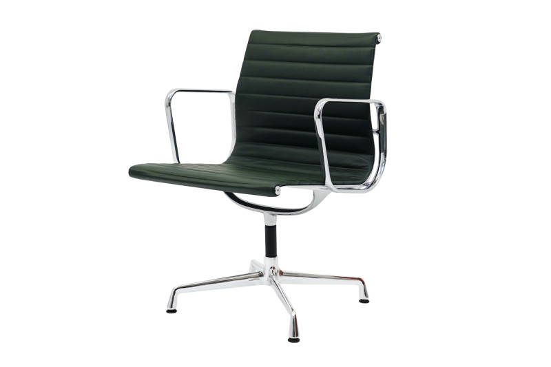 Vitra EA 107 / 108 Leder / Grün / Dunkelgrün