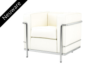 Cassina LC2 Le Corbusier Sessel Leder / Weiß / Bianco