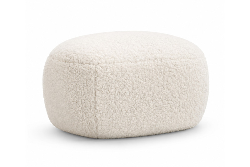 Gervasoni Pouf Loll 08 Stoff / Cremeweiß