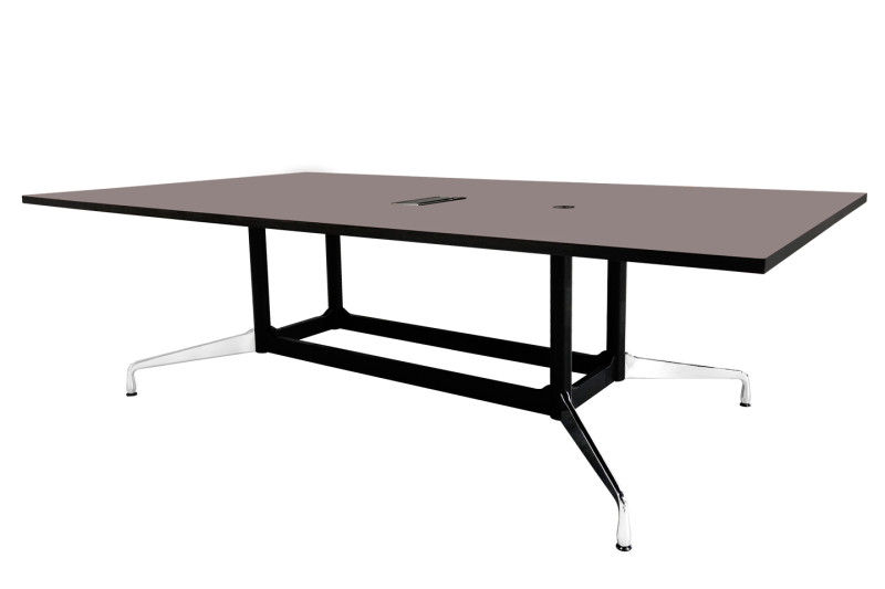 Vitra conference table synthetic resin / grey / brown 250 x 136 cm
