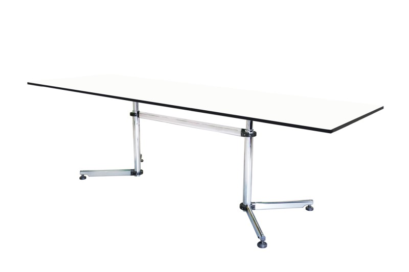 USM Kitos Conference Table Synthetic Resin / White / 220 x 105 cm