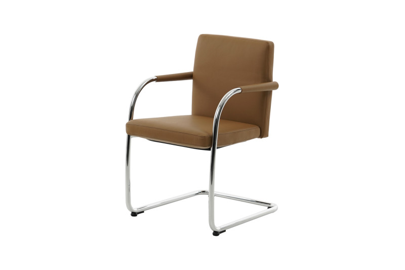 Vitra VisaSoft Chaise Cantilever Cuir / Marron