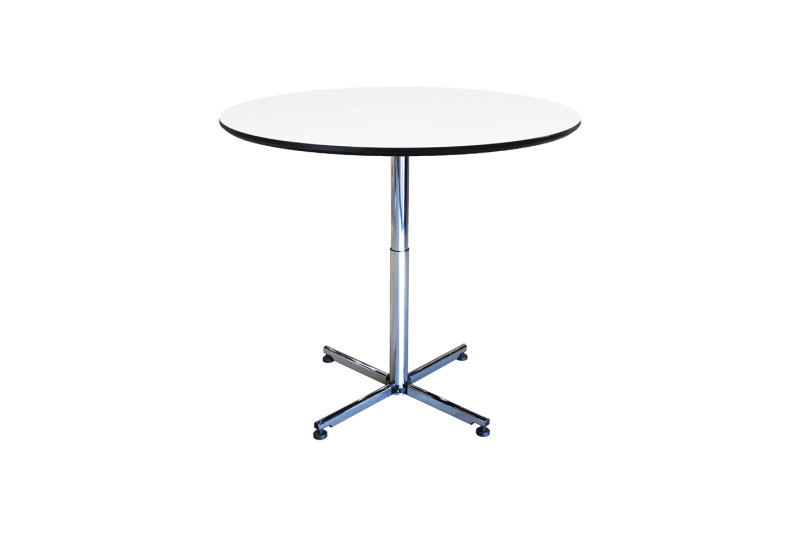 USM Kitos Mesa de Reunión Cristal / Negro Ø 110 cm