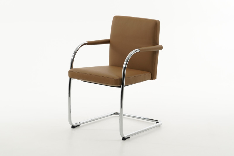Vitra VisaSoft Freischwinger Leder / Braun