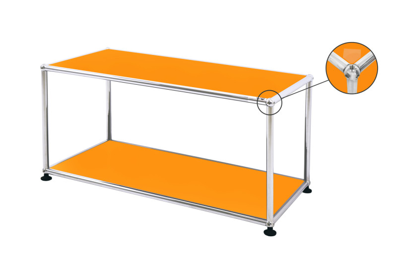 USM Haller Table D´appoint Verre / Vert USM 50 x 50 cm