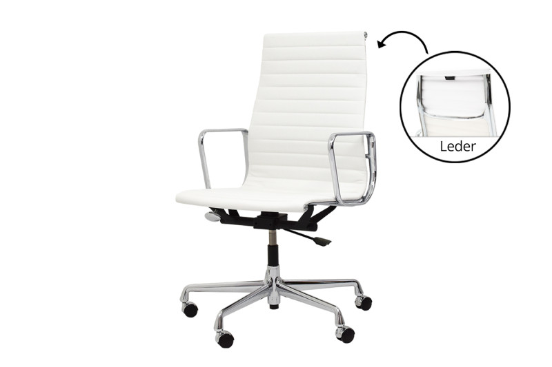Vitra EA 119 Leder / Weiß