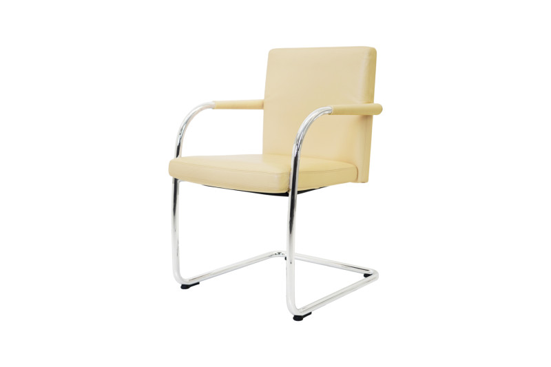 Vitra VisaSoft Chaise Cantilever Cuir / Blanc