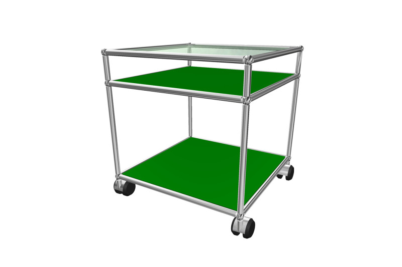 USM Haller Beistelltisch Klarglas 50 x 50 cm