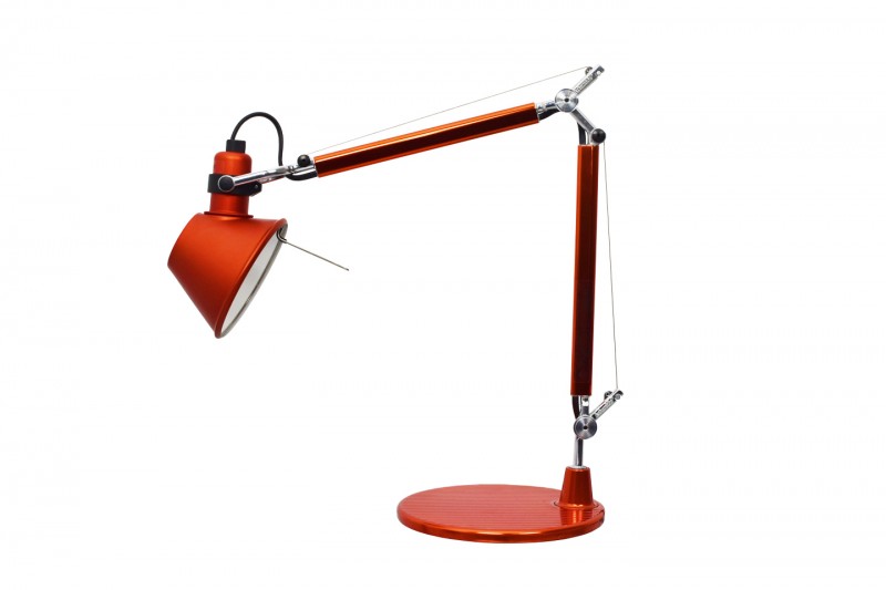 Artemide Tolomeo Tavolo Micro Desk Lamp Orange / Red