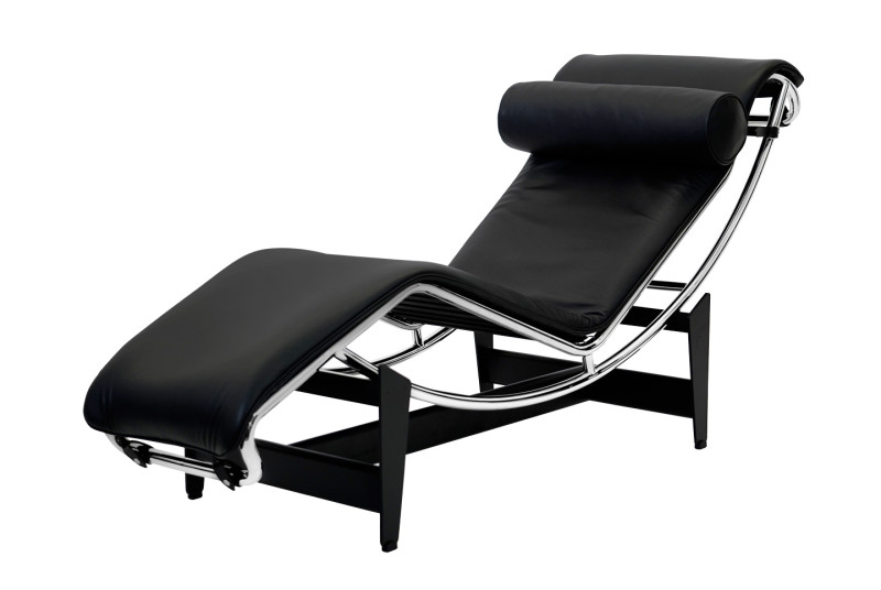 Cassina LC4 CHAISELONGUE Piel / Negro