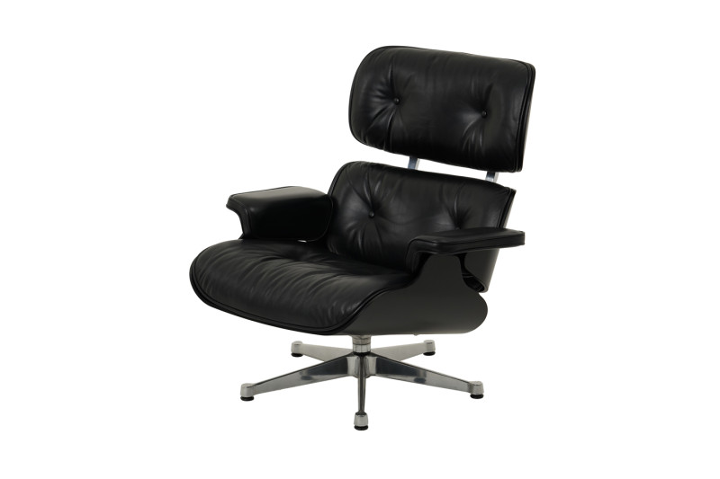 Vitra Lounge Chair Black Version Leder / Holz