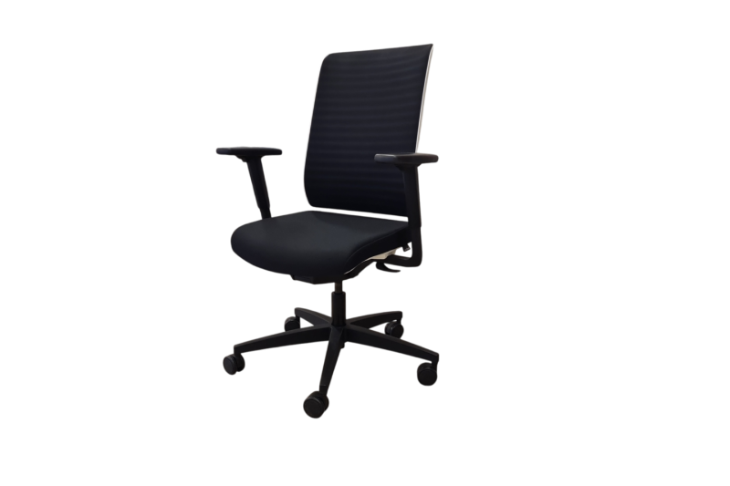 Vitra Aluminium Chair Ea 108 Conference Chair Leather / Black