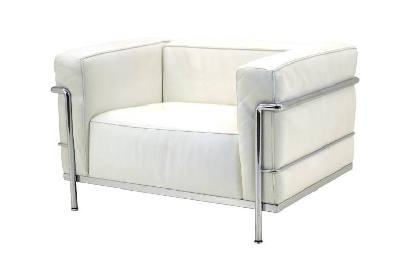 Cassina LC3 Le Corbusier Sessel Leder / Weiß