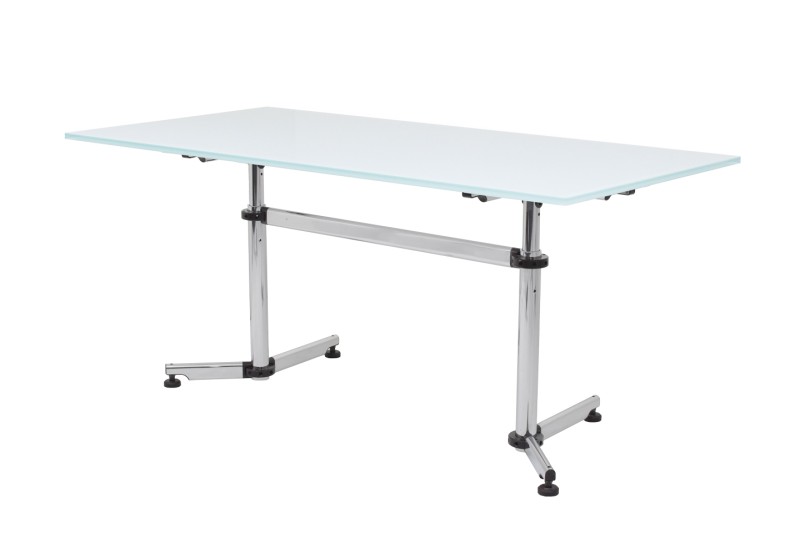 USM Kitos Bureau Glas / Wit 160 x 80 cm