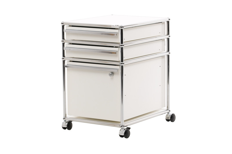 USM Haller Rolcontainer Puur Wit RAL 9010