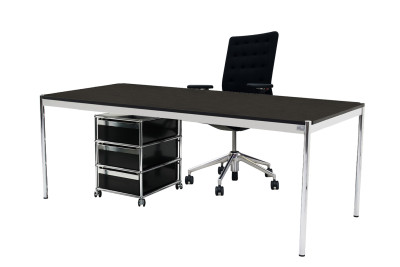 USM Haller Poste de travail 150 x 75 Résine / gris perle