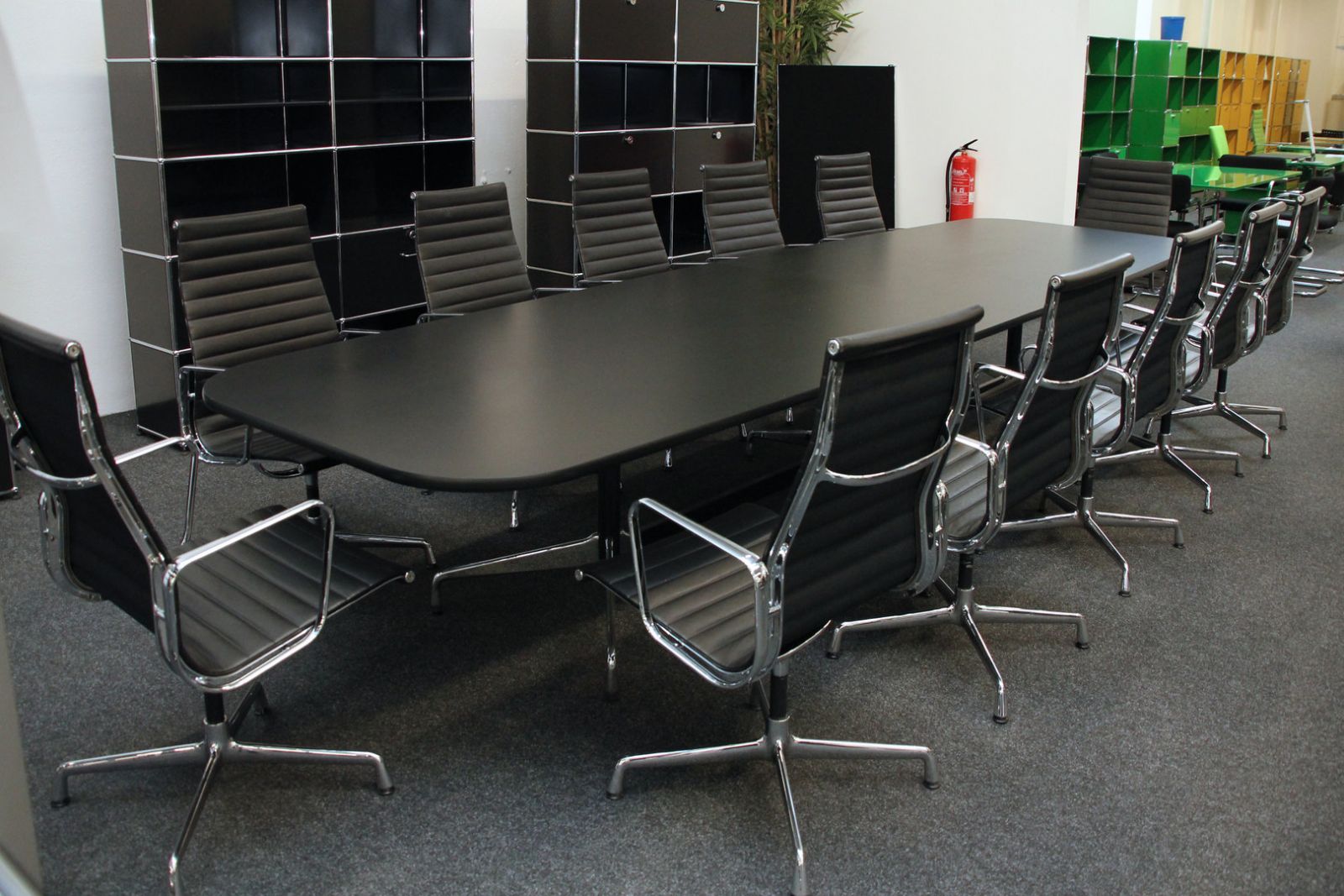 Vitra Conference Table Synthetic Resin / Black 430 x 128 cm