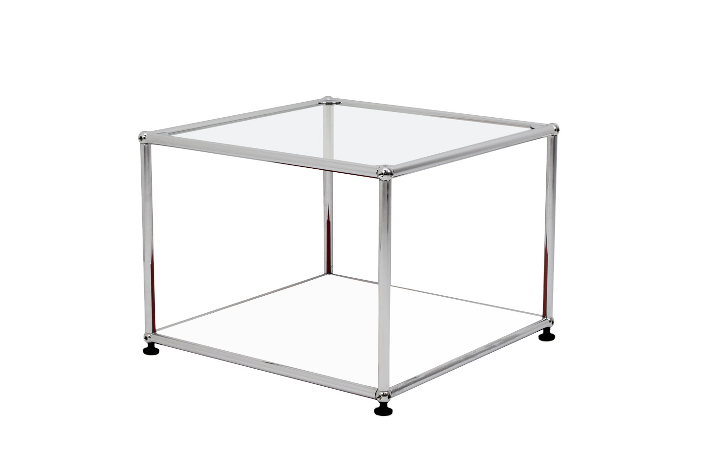 USM Haller Table d'appoint en verre 50 x 50 cm