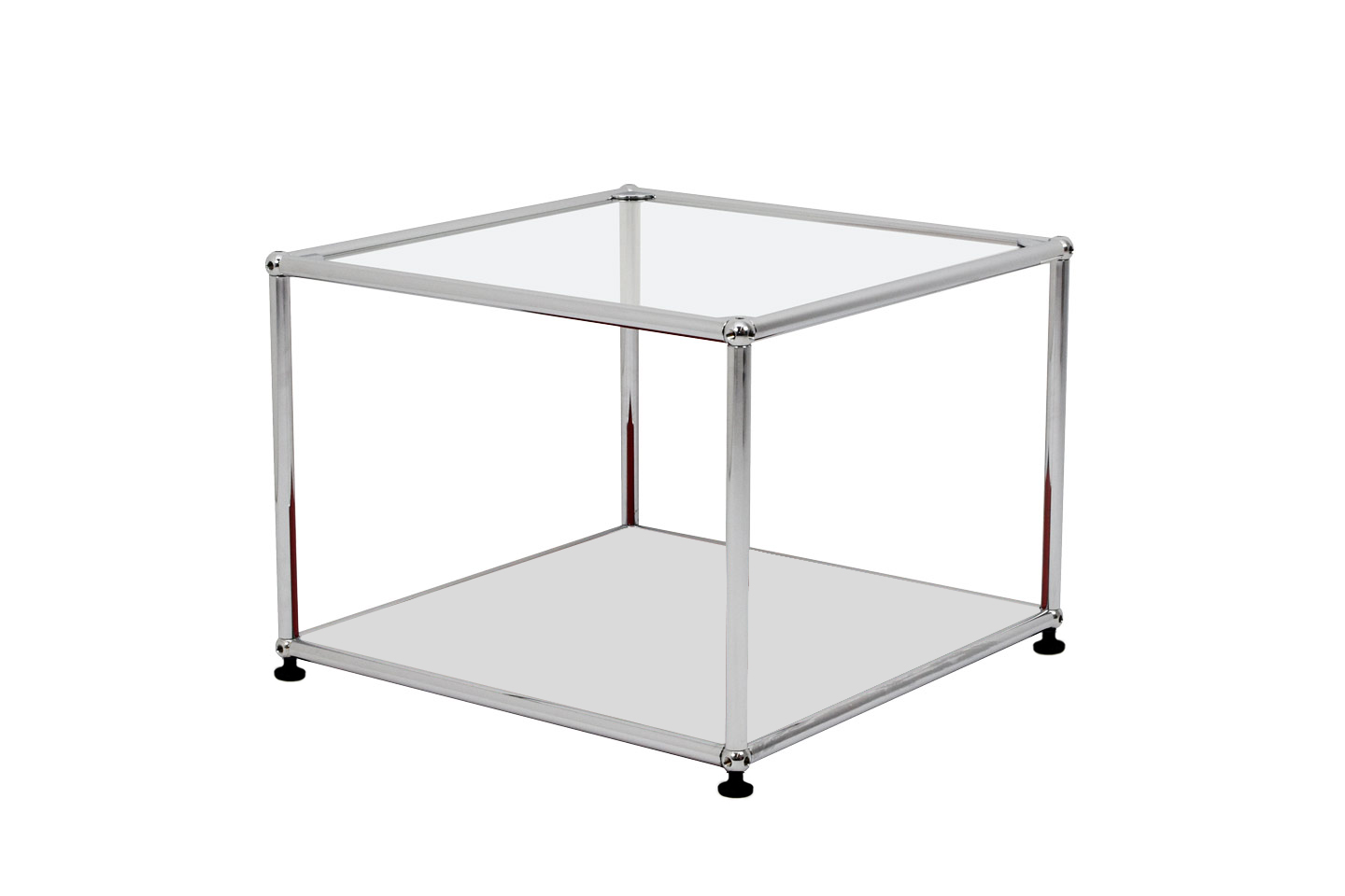 USM Haller Beistelltisch Klarglas 50 x 50 cm