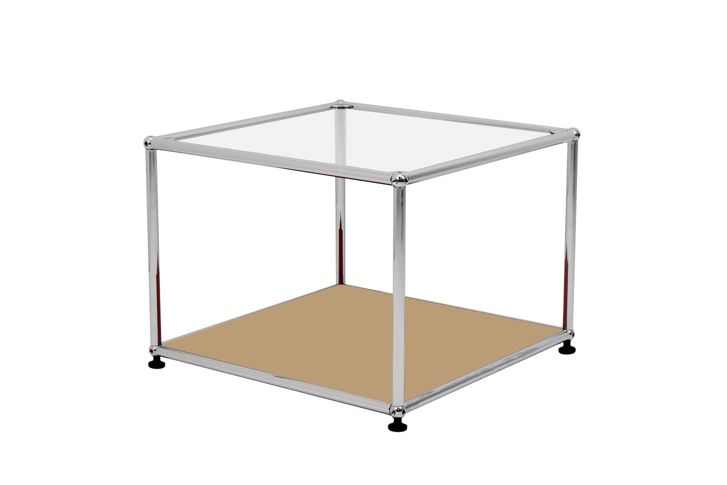 USM Haller Table d'appoint en verre 50 x 50 cm