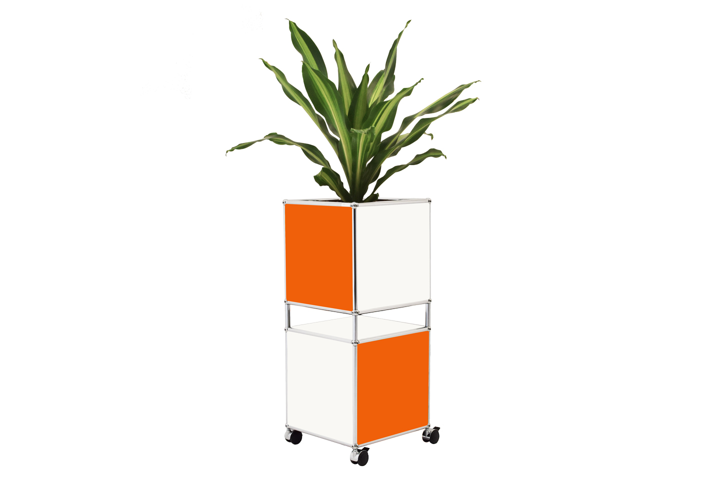 USM Haller Flowerpot Pure White / Graphit Black