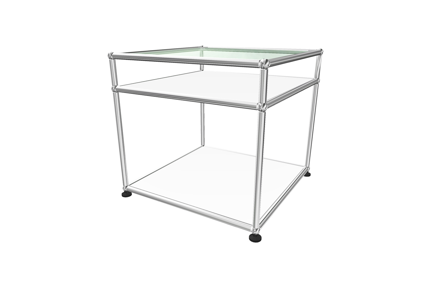 USM Haller Side Table Clear Glas 50 x 50 cm