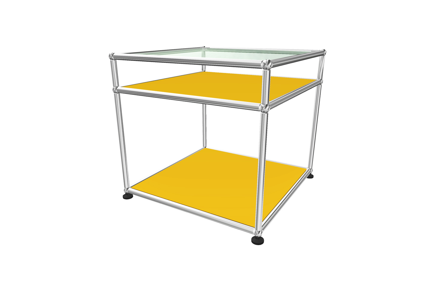 USM Haller Table D'Appoint Verre transparent 50 x 50 cm