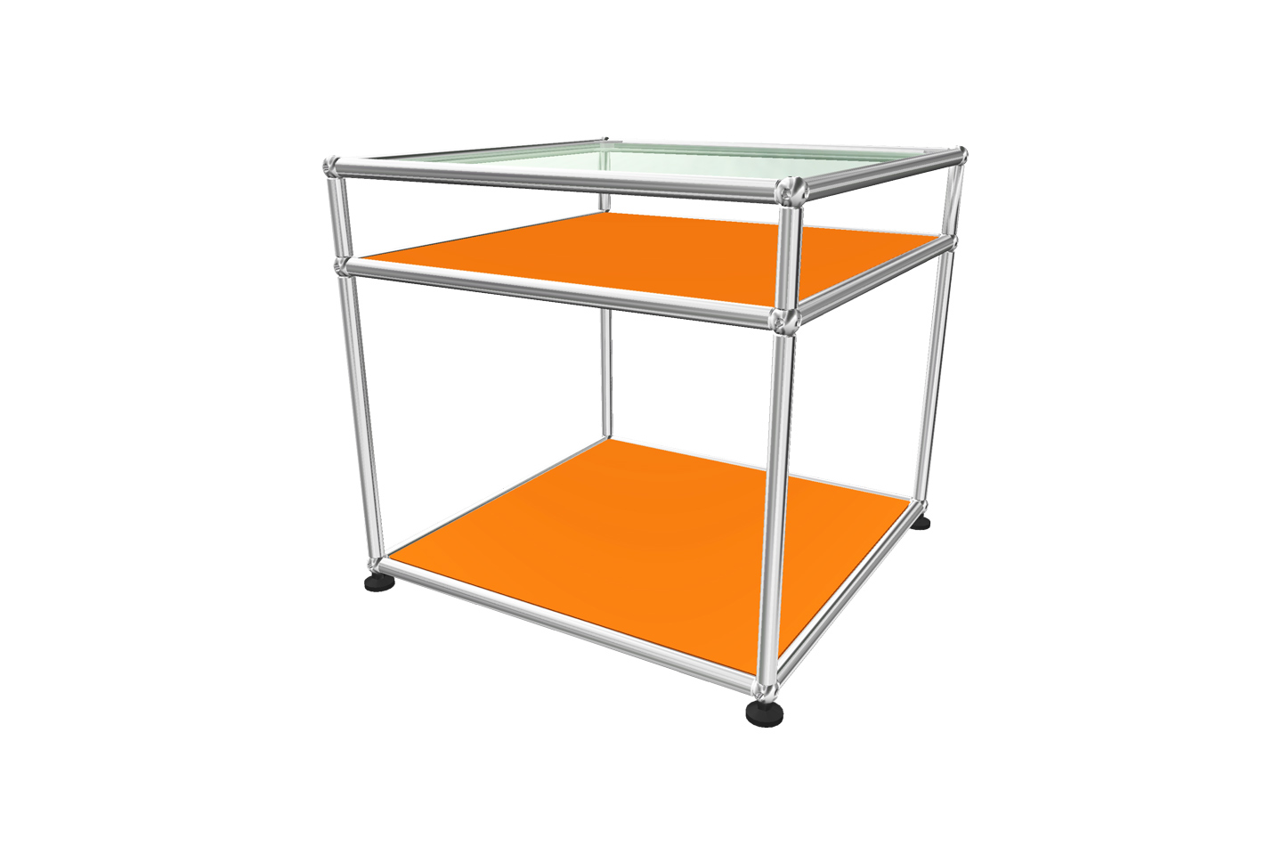 USM Haller Table D'Appoint Verre transparent 50 x 50 cm