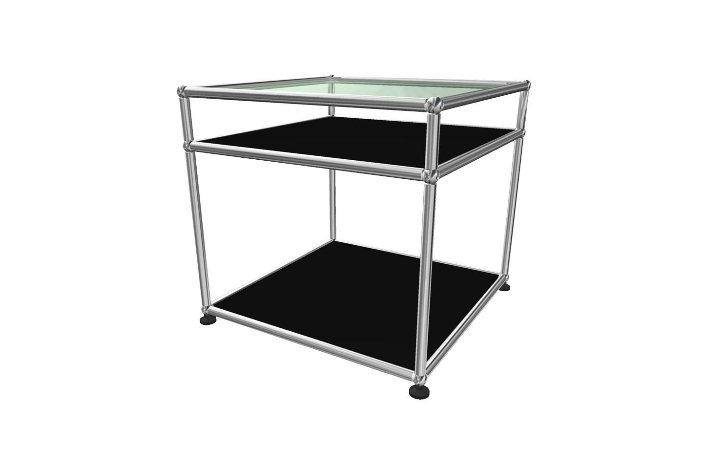 USM Haller Table D'Appoint Verre transparent 50 x 50 cm