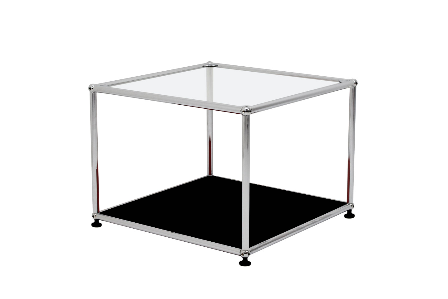 USM Haller Beistelltisch Klarglas 50 x 50 cm