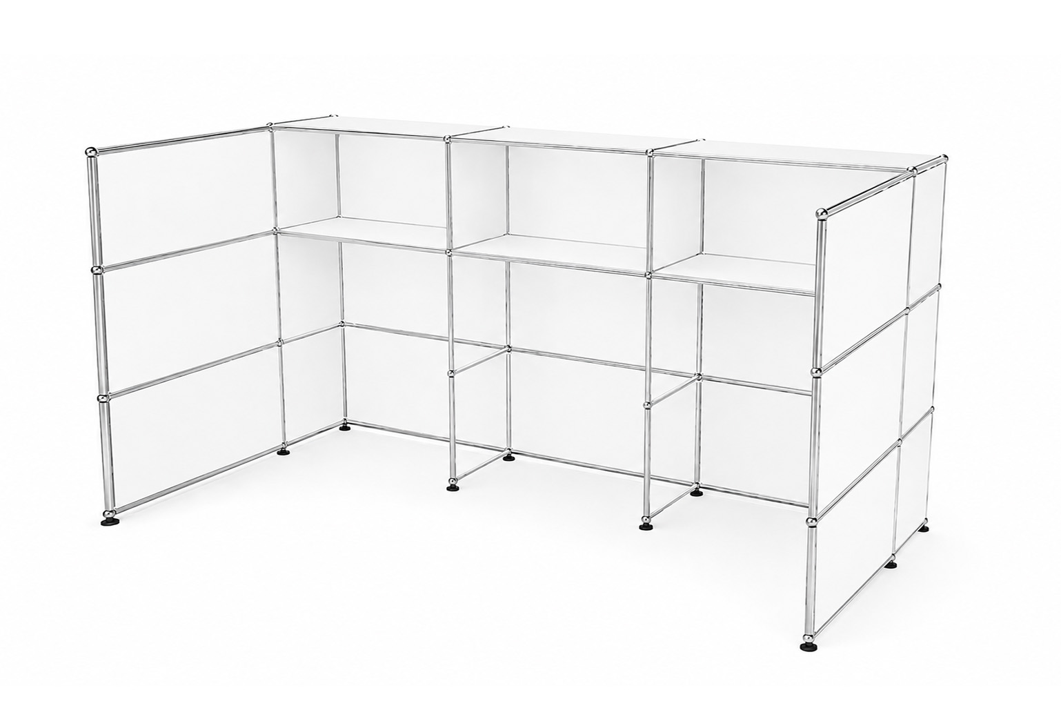 USM Haller Theke / Empfangstheke mit Sichtschutz beidseitig