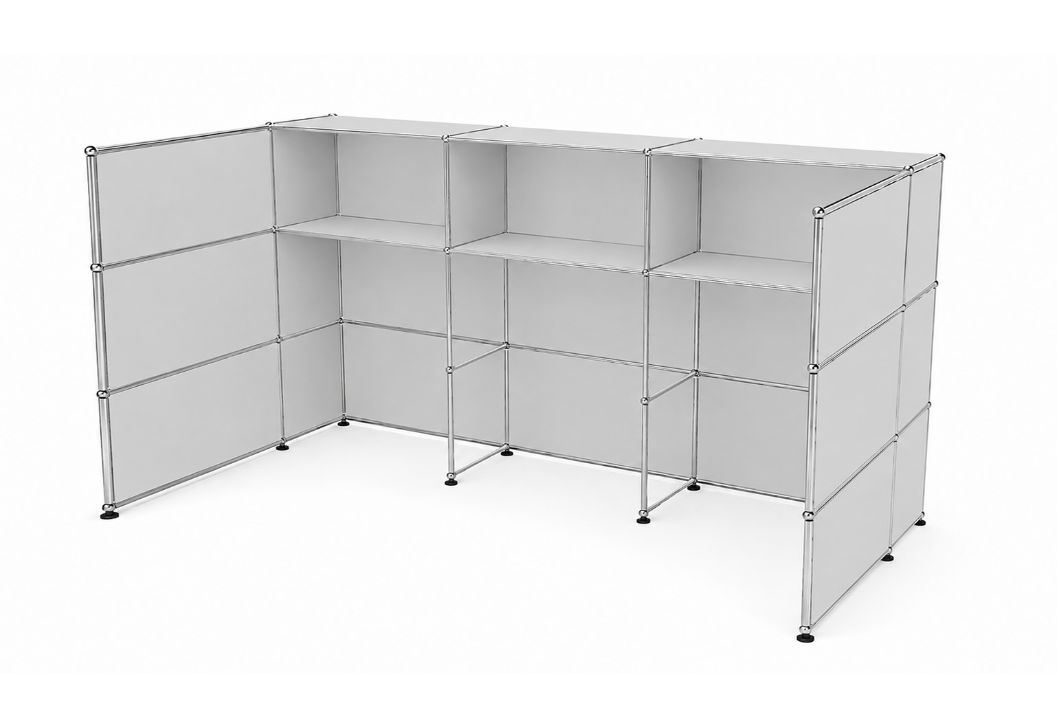 USM Haller Theke / Empfangstheke mit Sichtschutz beidseitig