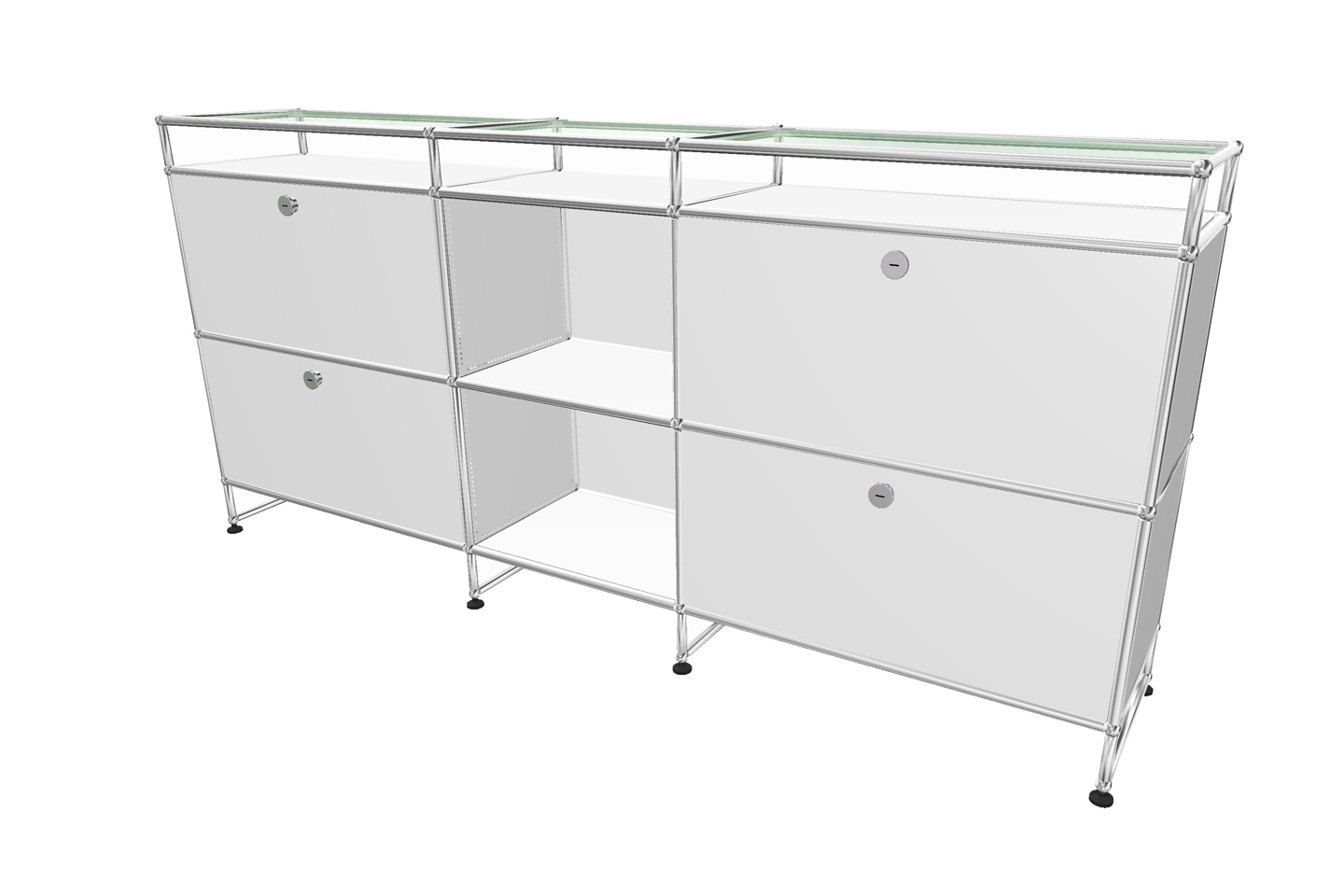 USM Haller sideboard with glass shelves