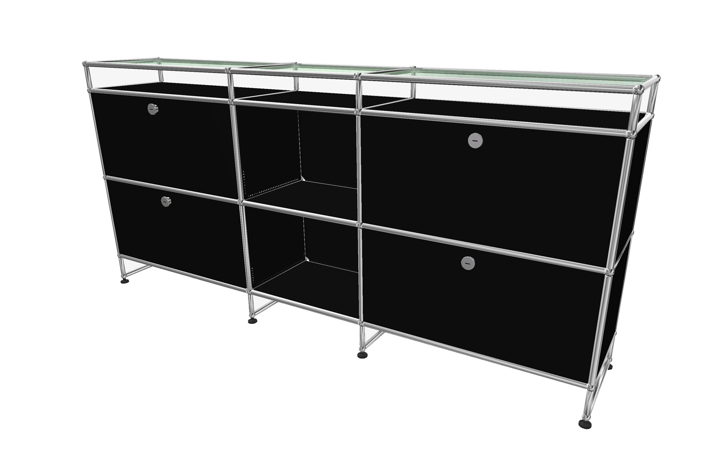 USM Haller sideboard with glass shelves