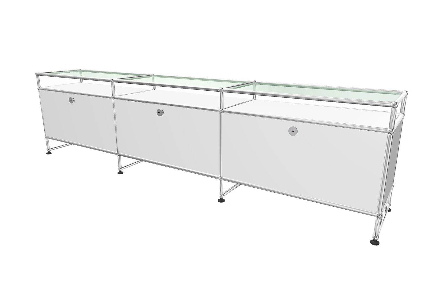 USM Haller sideboard with glass shelves