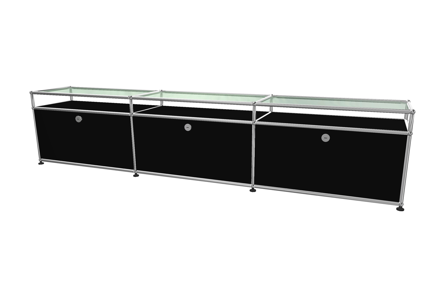 USM Haller TV-Board / Lowboard mit Glastablaren