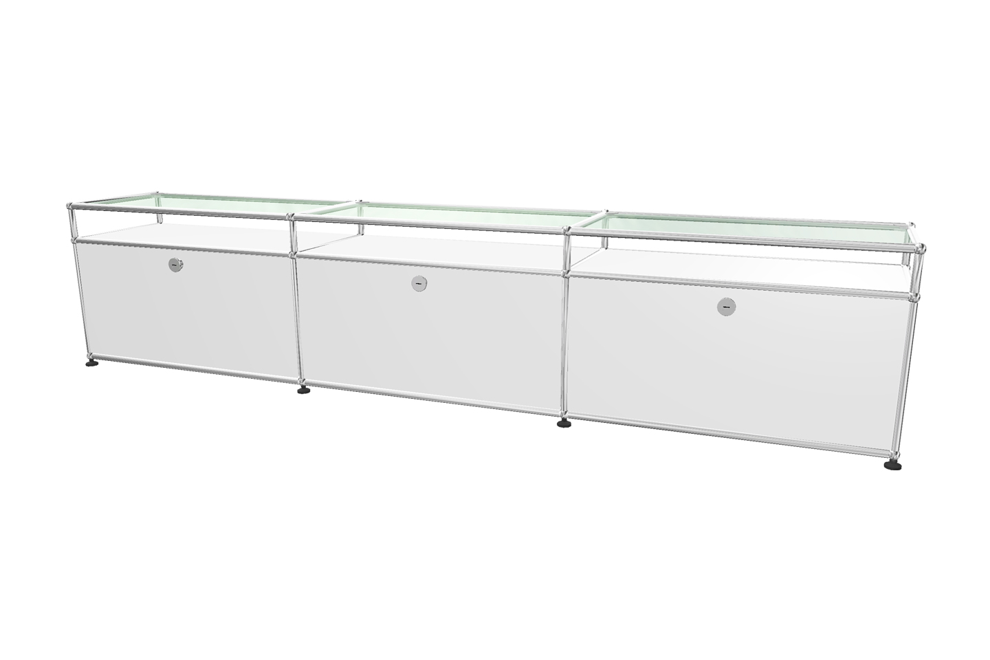 USM Haller TV-Board / Lowboard mit Glastablaren