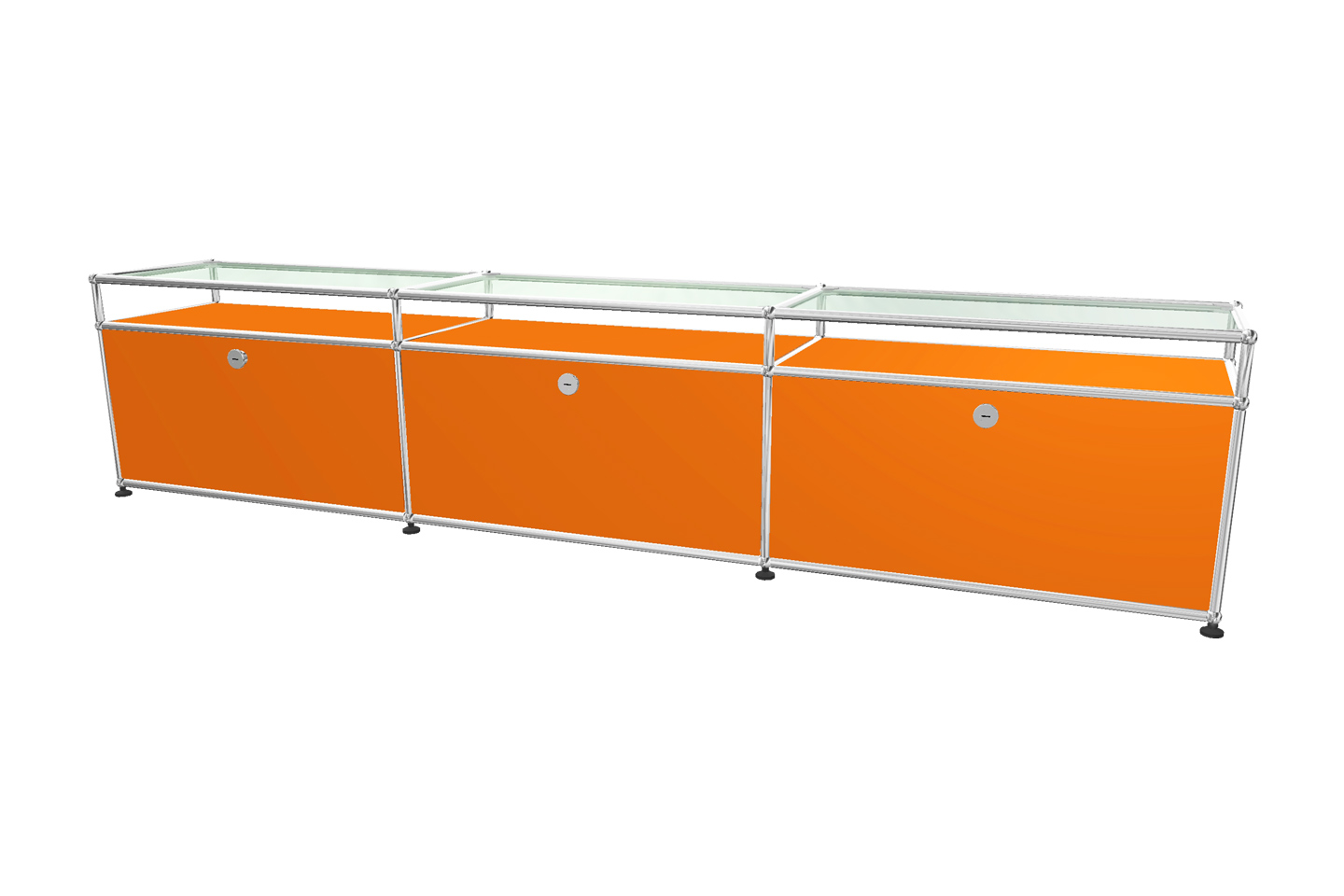 USM Haller TV-Board / Lowboard mit Glastablaren