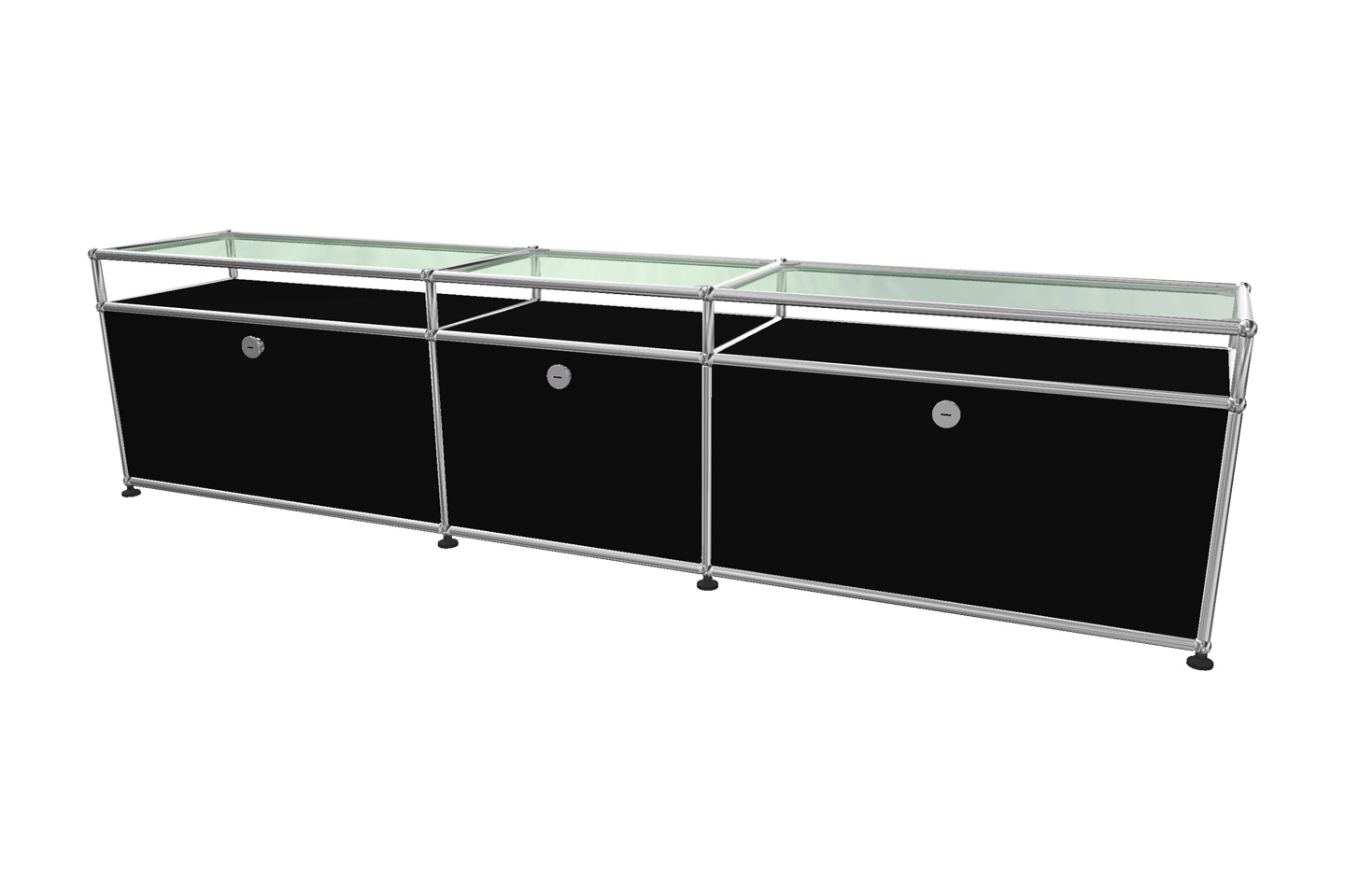 USM Haller TV-Board / Lowboard mit Glastablaren